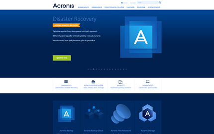 Reference Acronis webové stránky